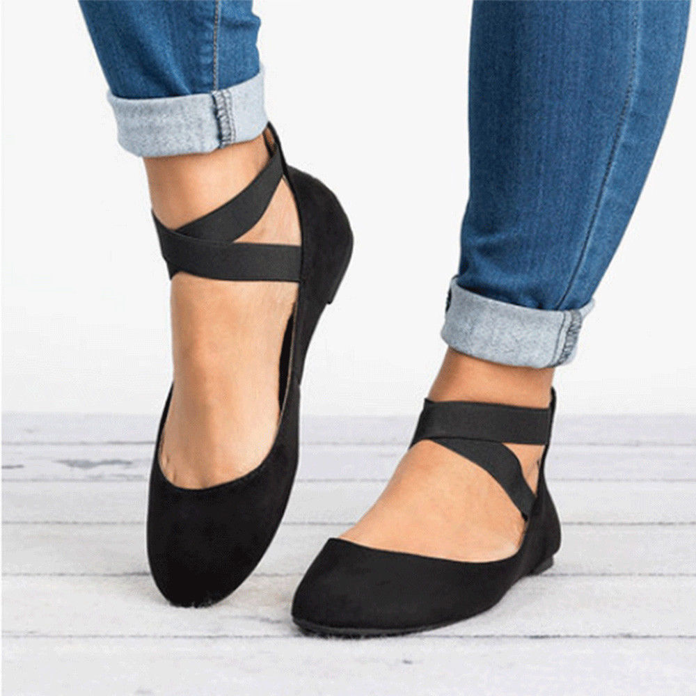 Forró Flats Elastic Ankle Strap