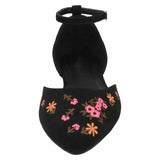 Туфли Forró в цветочном и черном цвете