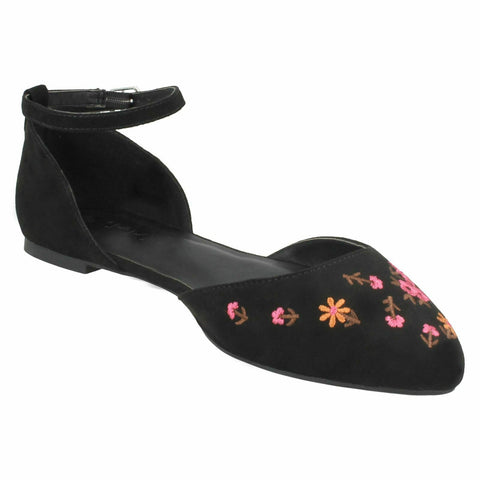 Туфли Forró в цветочном и черном цвете